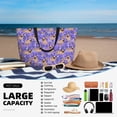 thumbnail image 5 of Balery Pugs and Flowers Beach Travel Bag - Water-Resistant, Large Capacity Lightweight Tote with 7 Pockets for Women and Men - Perfect for Beach, Pool, Gym, and Travel, 5 of 7