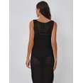 thumbnail image 6 of Bsubseach Hollow Out Crochet Cover Up for Women Sleeveless Side Split Beach Kint Dress, 6 of 6