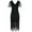 Black, variant on Women's 1920s Dress Sequin Art Deco Flapper Dress with Sleeve