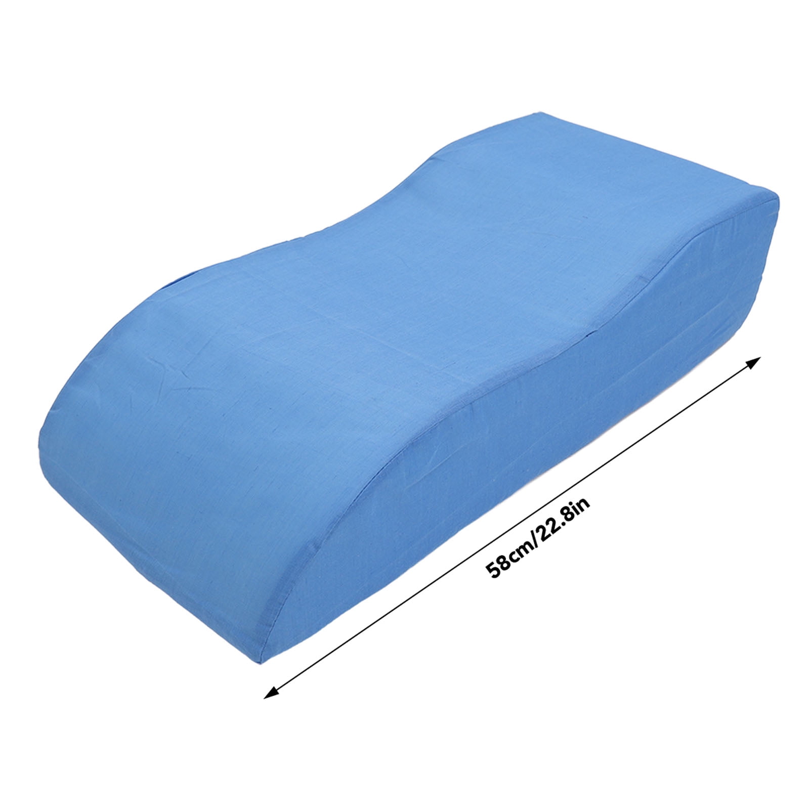 M Buder S Shaped Leg Elevation Pillow for After Surgery Swelling, 22.8x10.6x5.9 inches / 58x27x15 cm Orthopedic Leg Wedge Pillow for Leg Support and Improved Circulation, Blue Memory Foam Leg Pillow