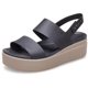 thumbnail image 1 of Sandalia Crocs Brooklyn Cuña Baja Negra/Champiñón 5 M, 1 of 6
