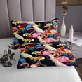 thumbnail image 3 of YST Flamingo Quilt Set King Parrot Bird Bedspread Set For Adults Men Women Wild Animal Coverlet Set Tropical Colorful Red Grey Bed Set, 3 of 5