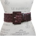 thumbnail image 2 of Women's 2 3/8" or 60 mm Wide High Waist Braided Woven Full Grain Leather Belt, 2 of 3