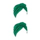 thumbnail image 4 of Qarigey Turbante Nudo Musulmán Hijab Donut Llanura Pañuelo Sombreros Pérdida Bonnet Decoración para Mujeres Accesorios Verde Verde 2piezas, 4 of 6