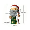 thumbnail image 2 of Resin Santa Figurine Holiday Desktop Ornament With Candy Cane Green Coat And Moon Design For Festive Home Display Decoration, 2 of 5