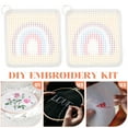 thumbnail image 2 of Coaster Embroidery Kit DIY Handcraft Latch Hook Cup Mat Set Material Package Christmas Tree Polyester Cotton, 2 of 6