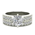 thumbnail image 4 of Wedding Ring Set for Women Gift Box Authenticity Cards 14K White Gold w/Band 1.25 CT (G, I1), 4 of 5
