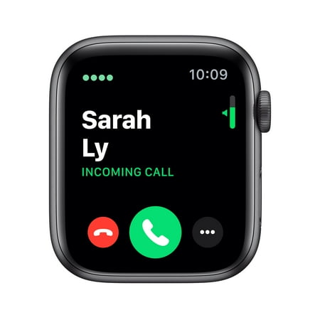 Apple Watch Series 5 GPS + Cellular, 44mm Space Gray Aluminum Case with Black Sport Band