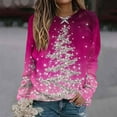 thumbnail image 2 of gakvbuo Ugly Christmas Sweater for Women 2024 Funny Christmas Sweatshirt Crewneck Xmas Print Long Sleeve Blouse Party Pullover Sweatshirt Tunic Tops Hoodless Shoulder Sweatshirt Gifts for Christmas, 2 of 6