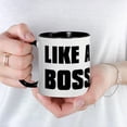 thumbnail image 3 of CafePress - Like A Boss [Bold] Mug - 11 oz Ceramic Mug - Novelty Coffee Tea Cup, 3 of 3