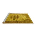 thumbnail image 2 of Ahgly Company Machine Washable Indoor Round Persian Yellow Traditional Area Rugs, 8' Round, 2 of 4