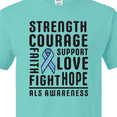 thumbnail image 4 of Inktastic ALS Awareness Strength Courage Support T-Shirt, 4 of 5