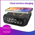 thumbnail image 3 of 3in1 15W Wireless Charger Clock LED Digital Display Alarm Clock Temperature Display Wireless Charging Bracket Online Shopping, 3 of 8