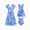 3#Blue, variant on Girl Dresses Family Matching Outfits Mommy and Me Floral Sunflower Dress for Girls,2-9Y