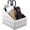 white, variant on Fashionable PU Leather TV Remote Control Holder with 3 Compartments, Storage Rack, Storage Box, Media Accessory Storage, Desk Organizers (black)