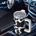 thumbnail image 6 of 40oz Tumbler with Handle and Straw, Vacuum Insulated Stainless Steel Travel Mug, Fits Car Cup Holder, Animal Print, 6 of 6