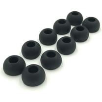 10 Pairs Large Black Silicone Replacement Earbuds Ear Buds Tips Covers