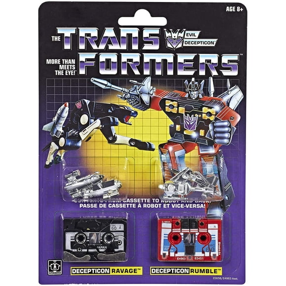 Casete de figuras coleccionables Transformers Vintage G1, paquete de 2