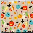 thumbnail image 1 of Whimsical Halloween Shower Curtain - Charming Pumpkins Friendly Ghosts & Bats Fun Spooky Decor, 1 of 5