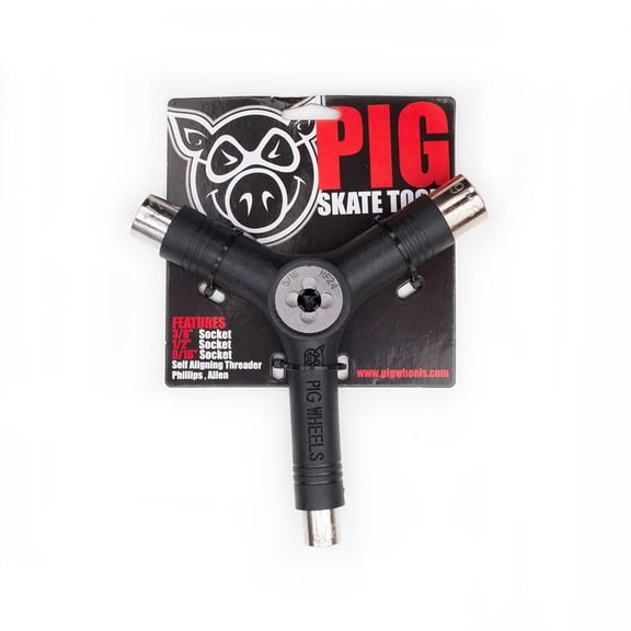 Pig Skate Tool-Black Tri-Socket/Threader