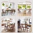 thumbnail image 3 of Dycanpo Wood Dining Chairs Set of 4 with Spindle Back for Kitchen, Dining Room and Farmhouse, Brown, 3 of 7