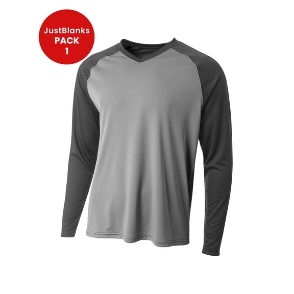 JustBlanks Long Sleeve Hiking Running Fishing Swim Athletic Workout Raglan T Shirts