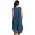 thumbnail image 3 of Riviera Sun Women's Sleeveless Umbrella Dresses - Stylish and Breezy Summer Fashion (Medium Denim With Buttons, Small), 3 of 3