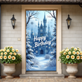 thumbnail image 3 of LUUFILx Happy Birthday Winter Wonderland Backdrop Snow Castle Party Supplies Banner Photography Props Background Decorations Celebration Event Decor, 3 of 8