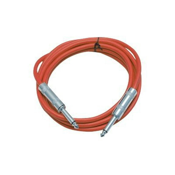 seismic audio - sastsx-6 - 6 foot ts 1/4" guitar, instrument, or patch cable red