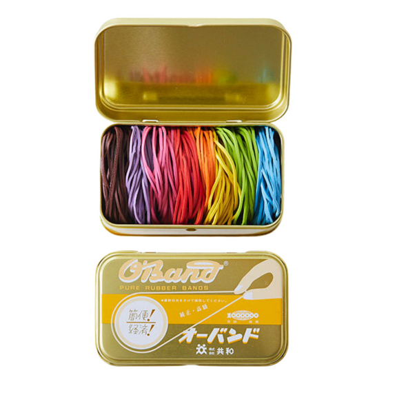 Kyowa O'Band Rubber Bands: gold tin, 8-color mix, 30 grams (Multiple Colors)