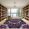 thumbnail image 2 of ODIKA 8' x 10' Machine Washable Non-Slip Area Rug, art nouveau floral High Traffic Rug, Purple, 1006292, 2 of 7