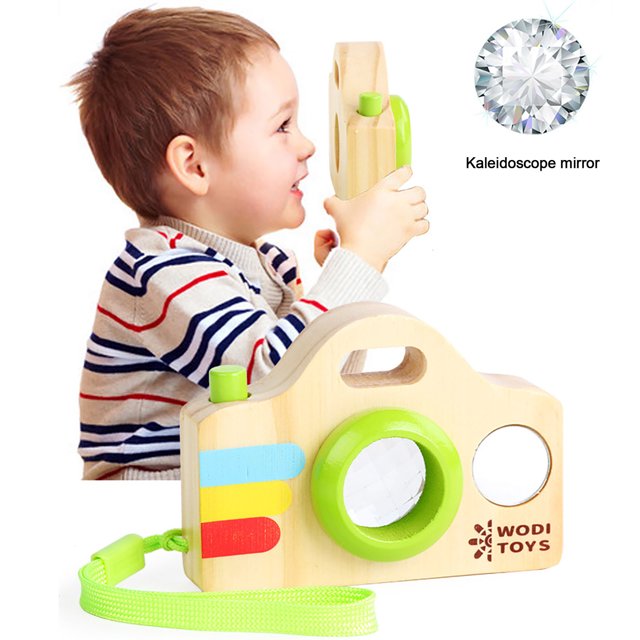 Fiudx Liquidación De Ahorros De Verano Los Niños Juegan La Cámara De Madera Con Los Juguetes Educativos Del Diseño De Slr