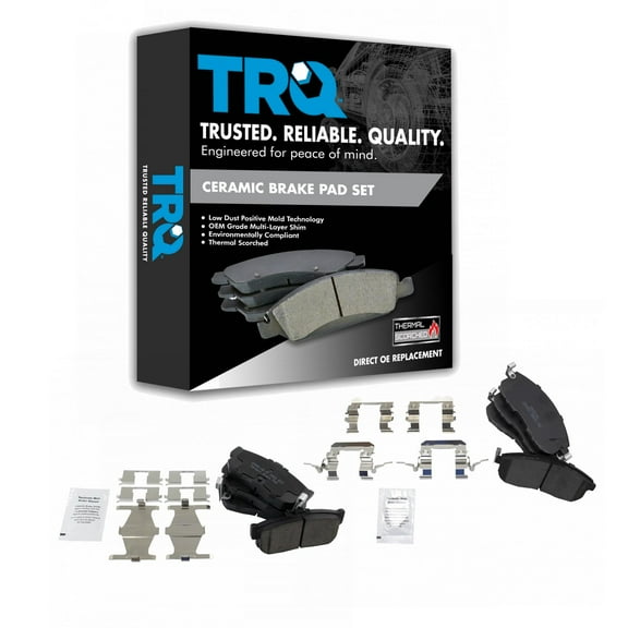 TRQ Front & Rear Ceramic Disc Brake Pad Kit for Infiniti I30 Nissan Maxima New BFA20087