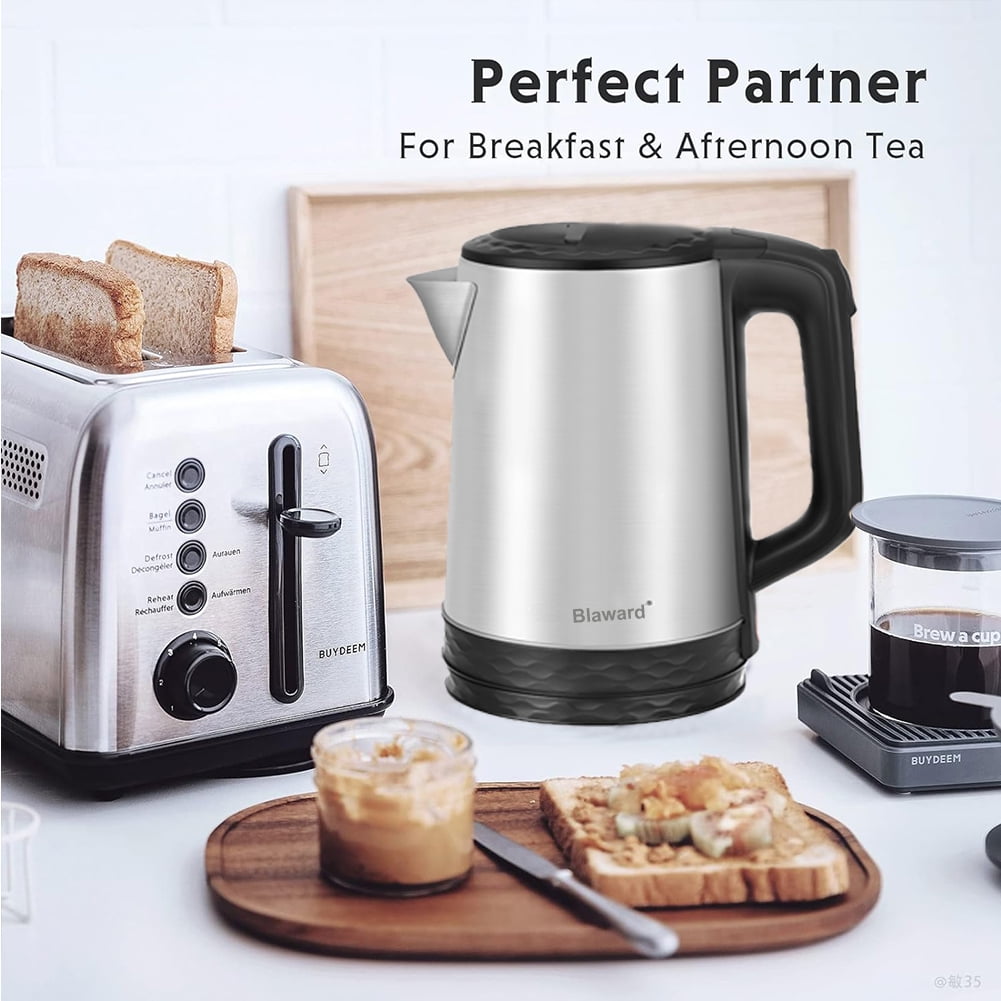 Fast Boiling Electric Kettle 2.3L Hot Water Boiler - 1500W Tea kettle with Wide Opening and Led Indicator, Auto Shut-Off and Boil-Dry Protection,Stainless steel