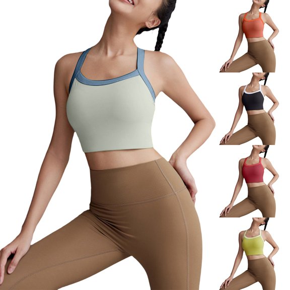 Endives Sports Bra For Women Racerback Comfort Wide Strap High Support with Padded Full Coverage Gym Yoga Bras Fitness Running Workout Wear