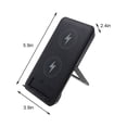 thumbnail image 3 of COFEST New Double Coil 10W Wireless Fast Charging Vertical Foldable Desktop Mobile Phone Bracket Wireless Charger Black, 3 of 7