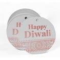 thumbnail image 2 of Inkdotpot Real Rose Gold Foil Happy Diwali Tags Favor Hang Paper Tags 50 Pieces, 2 of 7