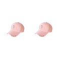 thumbnail image 1 of Transemion Classic Baseball Cap With Ring Decoration For Elegant Touch Ring Baseball Cotton Hat Match Style Quick-drying Beach Pink 2Set, 1 of 6