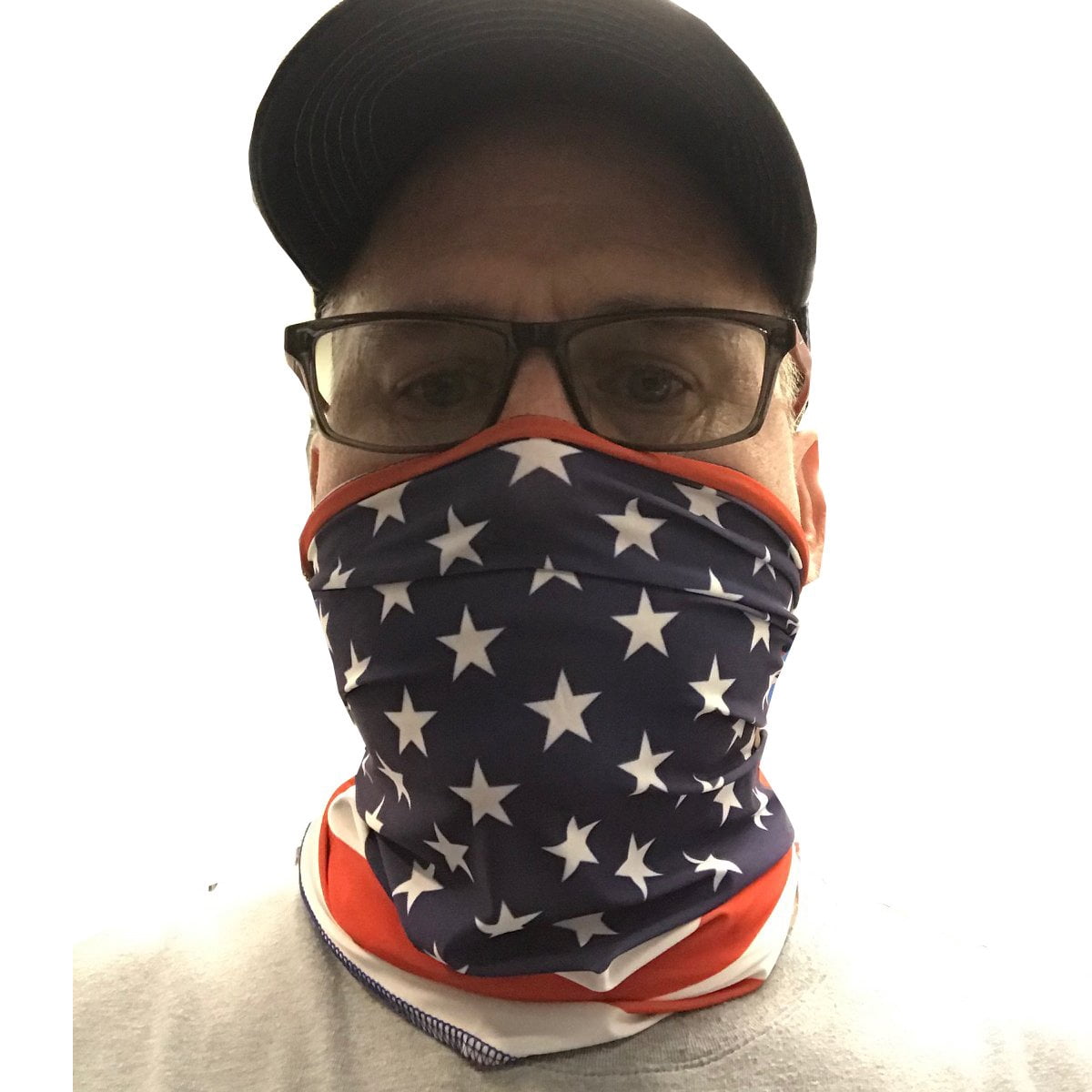 Bandana Face Cover Elastic Microfiber Headband - USA Flag