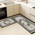 thumbnail image 5 of Floral Kitchen Rugs Sets of 3, Non Slip Kitchen Rugs and Mats Washable Farmhouse Kitchen Rugs Floral Kitchen Floor Mat Carpet Runner Rugs for Hallway Laundry Room, 5 of 12