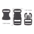 thumbnail image 2 of YKK 500-1 Inch Flat Side Release Plastic Buckles, 2 of 2