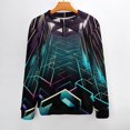 thumbnail image 2 of Geometric Lattice Fall Fashion 2024 Long Sleeve Crew Neck Business Casual Pullover Tops Trendy for Men And Women, 2 of 6