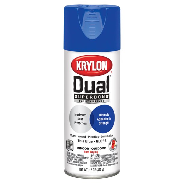 Krylon® Dual Superbond Paint + Primer Gloss True Blue Spray Paint, 12