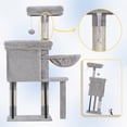 thumbnail image 7 of Cat Tree Tower, Scratching Posts with Cozy Condo, Padded Bed, Hammock, Plush Perch, Sisal Post and Ball for Indoor Kittens, 44.9 Inches, Light Gray MPJ009SW, 7 of 7