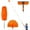 Orange, variant on 24ft Extendable Duster Kit, 3-Piece Set with Telescopic Aluminum Pole, Cobweb Duster, Microfiber Feather Duster, 2-in-1 Chenille Head, Universal Fit for High-Reach Cleaning