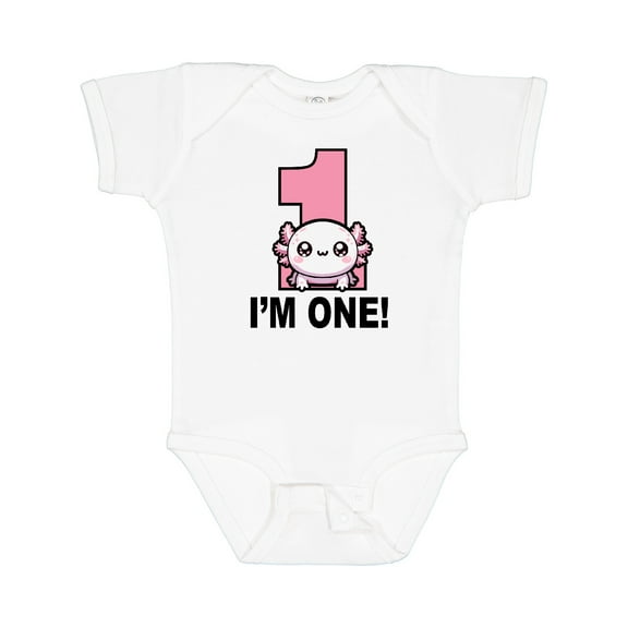 Inktastic 1st Birthday Axolotl One Year Old Girl Girls Baby Bodysuit
