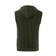 thumbnail image 4 of JTSRKL Mens Sleeveless Hoodies Zip Pocket Casual Athletic Pullover Loose Fit Tops Breathable Quick Drying Summer Sport Training Shirts Army Green L, 4 of 9