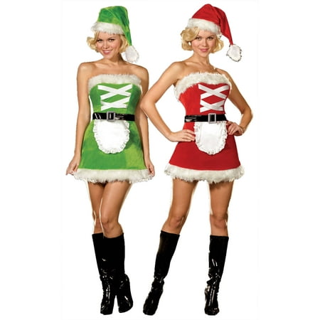 Twice as Fun Reversibe Women's Adult Christmas Costume, One Size, L