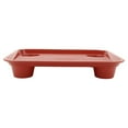 thumbnail image 2 of G.E.T. FT-20-R Stackable Cafeteria / Fast Food Plastic Tray with Cupholders,, 17" x 14", Red (Set of 12), 2 of 3