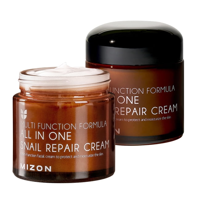Mizon All in One Snail Repair Cream 75ml – Crema Facial Reparadora con Extracto de Caracol, Hidratante y Antiedad para Todo Tipo de Piel
